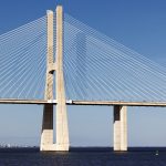 The big Vasco da Gama bridge in Lisbon, Portugal